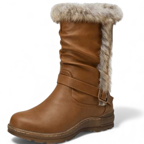 NWT DapperShoes Brown Fur-Lined Boots - Picture 6 of 10